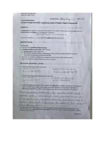 Polynomial Graphs Assignment: Factorization & Solutions