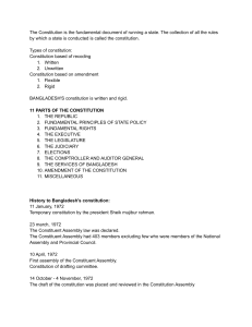 BD studies- The Constitution of Bangladesh