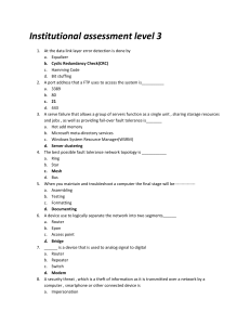 Institutional assessment level 3