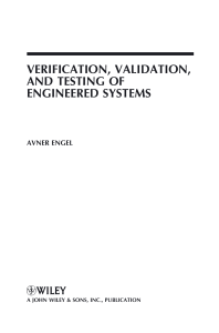 Verification, Validation and Testing of Engineered Systems (Wiley Series in Systems Engineering and Management) by A. Engel (z-lib.org)