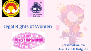 Legal Rights of Women PPT