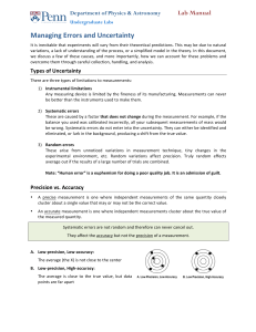 Managing Errors & Uncertainty in Physics Lab