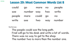 Lesson 30 Contractions 2nd grade
