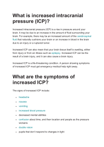 What is increased intracranial pressure