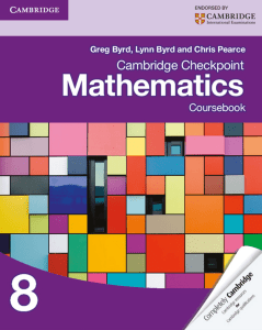 Cambridge Checkpoint Mathematics Coursebook 8 by Greg Byrd Lynn Byrd Chris Pearce