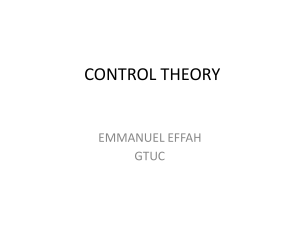INTRO to CONTROL THEORY