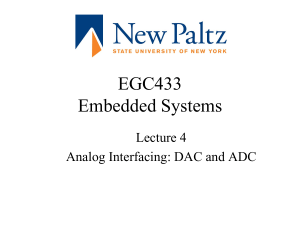 Lecture 4 - Analog Interfacing