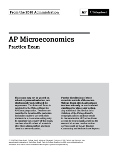 Pdf. AP Micro  AP Exam 2018