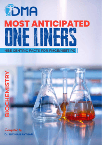 Biochemistry One Liners: Medical Exam Study Guide