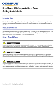 BondMaster 600: Getting Started Guide