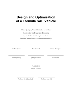 Design and Optimization of a Formula SAE Vehicle (1)