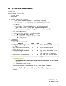 Partnership Accounting: Lecture Notes