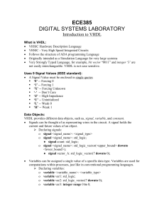 Introduction to VHDL