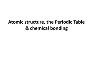 Atomic structure, the Periodic Table & chemical-1