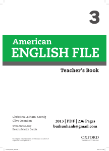 Oxford - American English File 3 Teacher s Book 2nd Edition