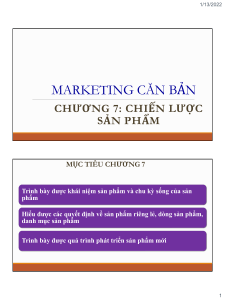 Chuong 7 -  chien luoc san pham