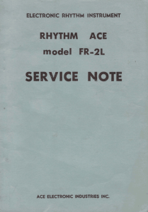 Rhythm Ace FR-2L Service Manual