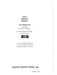 Canadian Marconi CP34 Service Manual