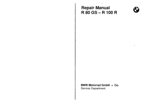 Repair Manual BMW R80 GS