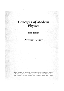 Concepts of Modern Physics -Arthur Beiser