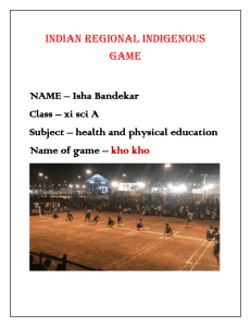 INDIAN REGIONAL INDIGENOUS GAME 