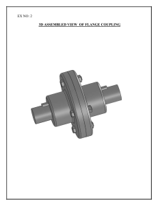 3D Flange Coupling Assembly Drawing