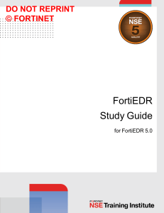 FortiEDR 5.0 Study Guide-Online