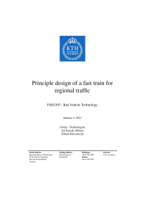 Fast Train Design for Regional Traffic