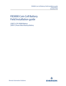 FB3000 Coin CEll BAttery Field Installation Guide
