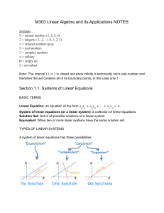 Course Notes to Lay's Linear Algebra and its Applications