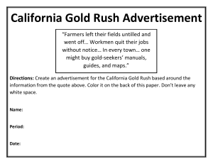 California Gold Rush Ad