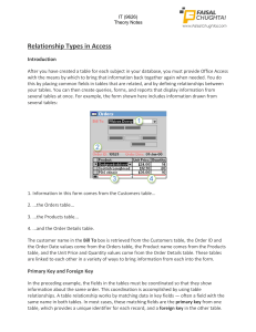 Access Database Relationships: Theory Notes