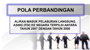 POLA PERBANDINGAN ALIRAN MASUK FDI