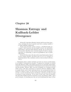 Shannon entrophy and Kullback-Leibler divergence