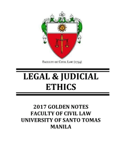 LEGAL and JUDICIAL ETHICS 2017 GOLDEN NO