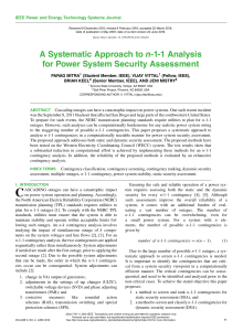 A Systematic Approach to  n -1-1 Analysis for Power System Security Assessment