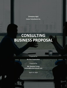 Free Consulting Business Proposal Template