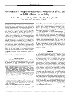 Acetylcholine–Atropine Interactions  Paradoxical Effects on Atrial Fibrillation Inducibility