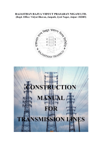 Construction Manual For Transmission Lines RVVNL