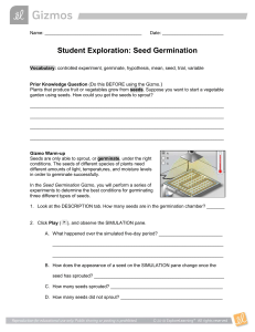 SeedGermination gizmo