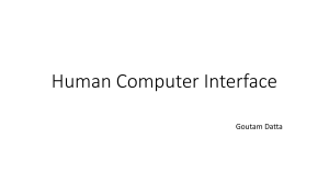 Updated Human Computer Interface PPT