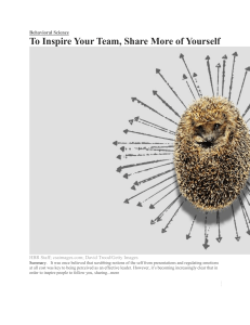 How to Inspire Your Team With Personal Stories