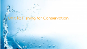 Unit 13  Fishing for Conservation