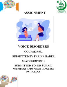Voice Disorder Assignment..