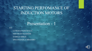 Induction Motor Starting Performance Presentation