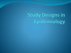 Study Designs in Epidemiology 