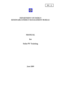 jica manual for solar pv training 2009