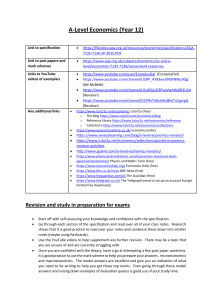 A-Level Economics Study Guide & Resources