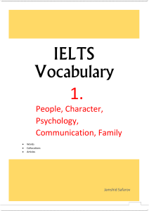 ielts vocabulary character