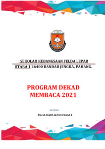 Program Dekad Membaca 2021 SK Felda Lepar Utara 1